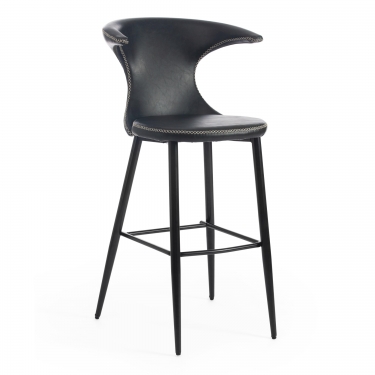 Стул барный Tetchair FLAIR BAR mod. 9018 экокожа/металл, 60 х 56 х 106 см , зеленый 14/черный
