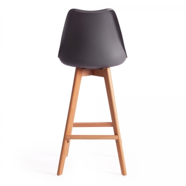 Стул барный Tetchair TULIP BAR mod. C1014H пластик/дерево, 57 х 48 х 104 см, серый 024 /натуральный