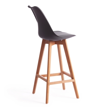 Стул барный Tetchair TULIP BAR mod. C1014H пластик/дерево, 57 х 48 х 104 см, серый 024 /натуральный