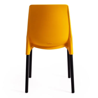 Стул Tetchair GENIUS mod 75 металл/пластик, 46x56x84cм, желтый/черные ножки
