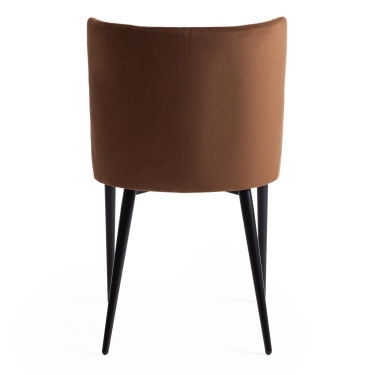 Стул Tetchair MANTRA mod. 713 ткань/металл, 49х61х82 см, высота до сидения 49 см, коричневый barkhat 11/черный