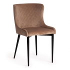 Стул Tetchair CHILLY X mod. 7096 ткань/металл, 45x53х88 см, высота до сиденья 50 см, коричневый barkhat 11/черный