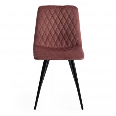 Стул Tetchair CHILLY X mod. 7096 ткань/металл, 45x53х88 см, высота до сиденья 50 см, коралловый barkhat 15 /черный