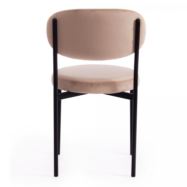 Стул Tetchair REVO mod. 7033 ткань/металл, 47х54х82 см, высота до сиденья 47 см, бежевый barkhat 5/черный