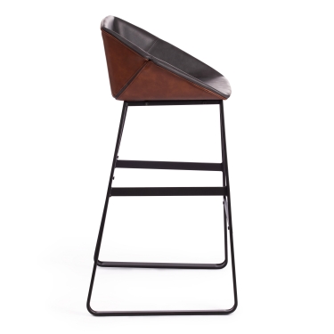 Стул барный Tetchair DORO mod. 9088S пластик/металл, 53,5 х 52 х 74 х 97,5 см , Grey Cерый 7 / Brown Коричневый 9 / черный