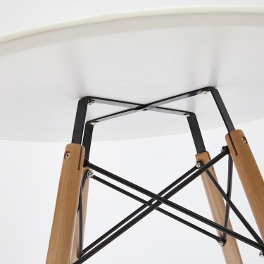 Стол Tetchair CINDY NEXT mod. 70-80 MDF металл/мдф/бук, D70х75см, белый/натуральный