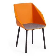 Кресло BREMO mod. 708 ткань/металл, 58х55х83 см, высота до сиденья 48 см, коричневый barkhat 12/черный