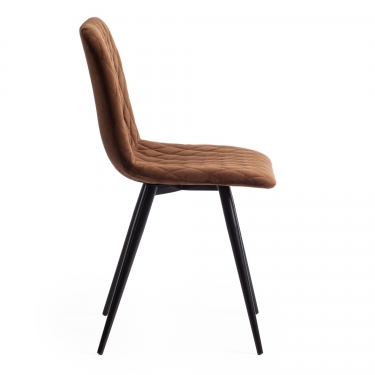 Стул Tetchair CHILLY X mod. 7096-1 ткань/металл, 45x53х88 см, высота до сиденья 50 см, коричневый barkhat 12/черный