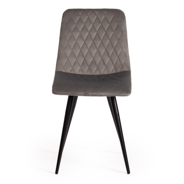 Стул Tetchair CHILLY X mod. 7096-1 ткань/металл, 45x53х88 см, высота до сиденья 50 см, серый barkhat 26/черный