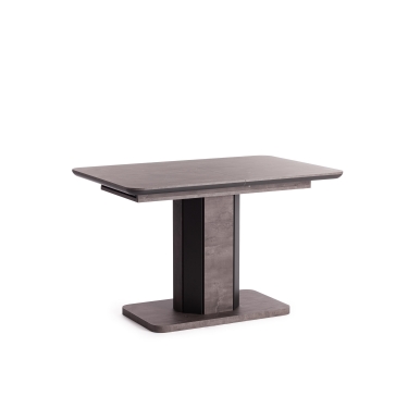 Стол обеденный Tetchair SKAT ЛДСП/МДФ, 120-160х80х75 см, Оникс/Графит