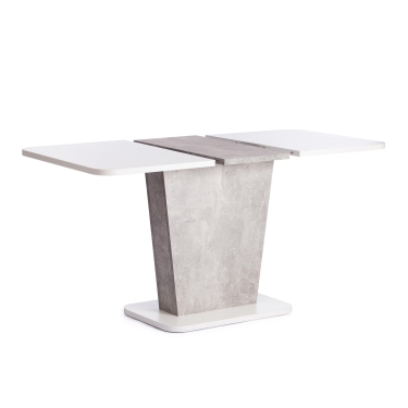 Стол обеденный Tetchair GENT ЛДСП, 110-145x68,6x75,5 см, Белый/Бетон