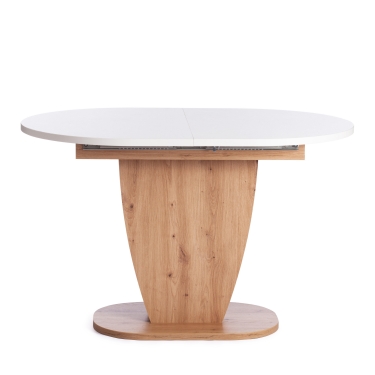 Стол обеденный Tetchair SATURN ЛДСП, 120-160x80x75,5 см, Дуб Артисан/Белый