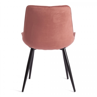 Стул Tetchair ABRUZZO mod. 8060 металл/вельвет, 52 х 63 х 85 см, коралловый HLR 44/черный