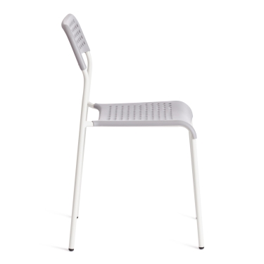 Стул Tetchair ADDE mod. C-049 металл/пластик, 39 х 49 х 78 см, Grey серый /White белый
