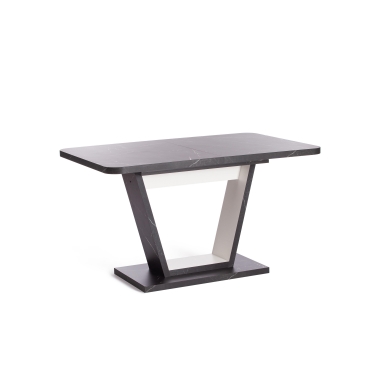 Стол обеденный Tetchair VOX ЛДСП, 132-172x85x75,5 см, Мрамор черный/Белый