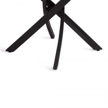 Стол Tetchair MANZANA ЛДСП/HPL/металл, 100 х 100+30 х 75 см, Кварцит светлый/черный
