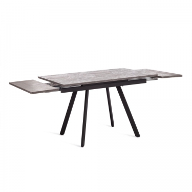Стол Tetchair VIGO ЛДСП/HPL/металл, 120 x 80 x 30 х 30 х 75 см, Гранит темный/черный