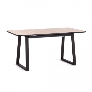 Стол Tetchair MALTIDO ЛДСП/HPL/металл, 130 х 75+30 х 75 см, Агат серый/черный