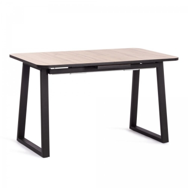 Стол Tetchair MALTIDO ЛДСП/HPL/металл, 130 х 75+30 х 75 см, Агат серый/черный