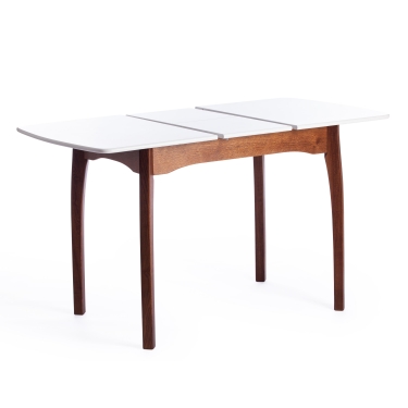 Стол Tetchair CATERINA бук, мдф, 100+30x70x75, коричневый, белый