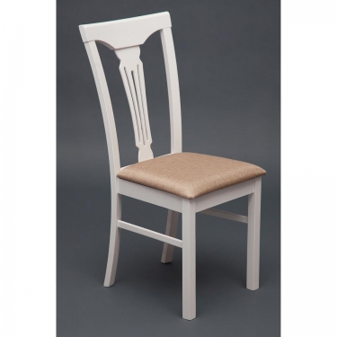 Стул Tetchair Гермес/ Hermes дерево гевея, 43х49х94см, Ivory white, ткань песочная Jaffy 104-58