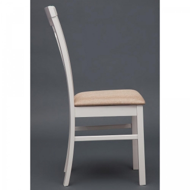 Стул Tetchair Гермес/ Hermes дерево гевея, 43х49х94см, Ivory white, ткань песочная Jaffy 104-58