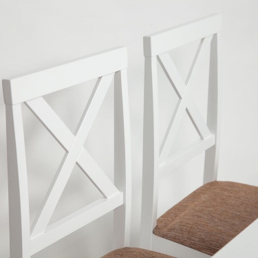 Обеденный комплект Хадсон стол + 4 стула Tetchair Хадсон стол + 4 стула/ Hudson Dining Set дерево гевея/мдф, стол 110х70х75см / стул 44х42х89см, pure white белый