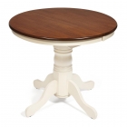 Стол Tetchair NAVARRESE mod. E-R36R+12AV NMO-2A дерево гевея/мдф, 90+30х76см, rustic oak+cream дуб+кремовый