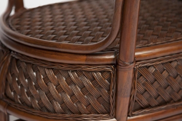 Комплект обеденный Tetchair ANDREA GRAND стол со стеклом+6 кресел+ подушки Pecan Washed античн. орех, Ткань рубчик, цвет кремовый