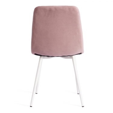 Стул Tetchair CHILLY MAX Велюр/металл , 45 х 54 х 90 см , пыльно-розовый/белый