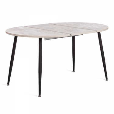 Стол Tetchair VELETA ЛДСП/HPL/металл, 100 x 100+40 x 75 см, Дуб Порфир/черный