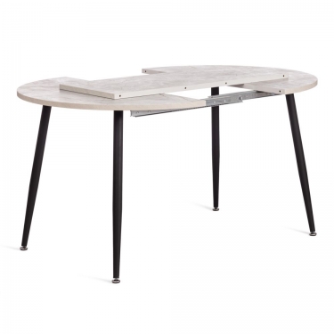 Стол Tetchair VELETA ЛДСП/HPL/металл, 100 x 100+40 x 75 см, Дуб Порфир/черный