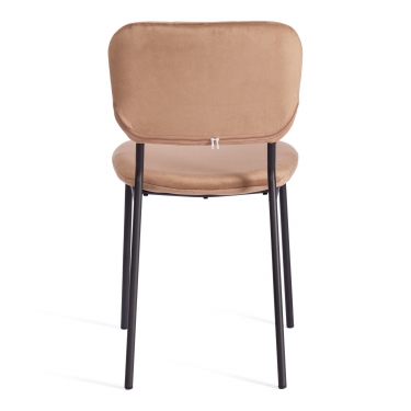 Стул Tetchair CAROL mod. UC06 металл, вельвет, 45 х 56 х 82 см, Brown коричневый HLR11 / черный