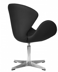 Кресло дизайнерское DOBRIN SWAN Черный кожзам P13