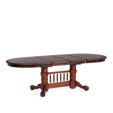 Стол овальный раскладной Tetchair Oakland -SWC- 4296-SWC дерево гевея/мдф, 160 199/238 х 106 х 75 см, Tobacco