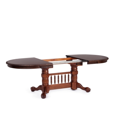 Стол овальный раскладной Tetchair Oakland -SWC- 4296-SWC дерево гевея/мдф, 160 199/238 х 106 х 75 см, Tobacco