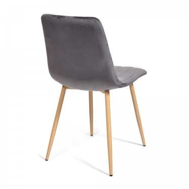Стул Tetchair DUBLIN mod. 7066 металл,ткань, 45 х 56 х 88 х 51 см, серый вельвет/бук, G062-40