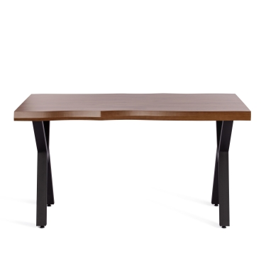 Стол Tetchair EFFRON mod. 1412 ЛДСП+меламин/металл, 140 х 80 х 75 см, walnut орех/черный