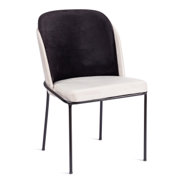 Стул Tetchair DAREN mod. 118 металл/ткань, 54 х 55 х 86 см, black черный BF-15/white белый BF-01/черный