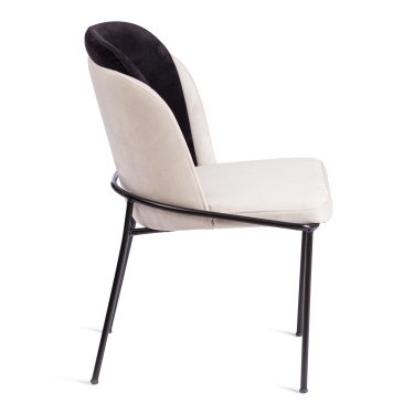 Стул Tetchair DAREN mod. 118 металл/ткань, 54 х 55 х 86 см, black черный BF-15/white белый BF-01/черный
