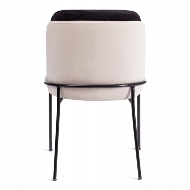 Стул Tetchair DAREN mod. 118 металл/ткань, 54 х 55 х 86 см, black черный BF-15/white белый BF-01/черный