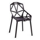 Стул Tetchair MEGATRON mod. PC60 пластик/металл, 54.5 х 60.5 х 82 см, Glossy black глянцевый черный