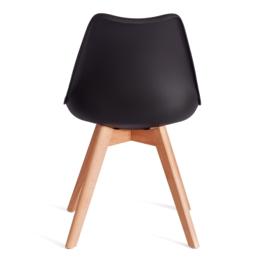 Стул Tetchair TULIP mod. 73-1 дерево/пластик/экокожа, 47,5x55x80 см, черный