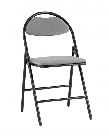 Стул складной Stool Group Hagen black велюр Серый