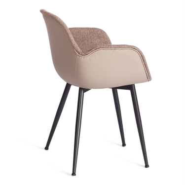 Стул Tetchair VALENTINO mod. PC45-2 металл/экокожа/ткань, 55 х 58 х 81 см, Brown коричневый/черный