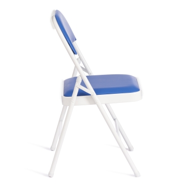 Стул складной Tetchair FOLDER mod. 3022G каркас металл, сиденье/спинка экокожа, 46.5 х 47.5 х 79 см, blue синий / white белый
