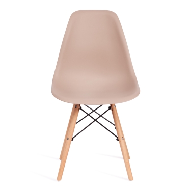 Стул Tetchair CINDY EAMES mod. 001 дерево бук/металл/сиденье пластик, 51x46x82см, бежевый / beige