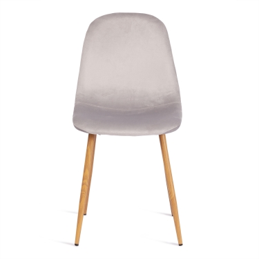 Стул Tetchair BREEZE mod. 4724 вельвет/металл, 44 х 53 х 87 см, Light grey светло-серый HLR14 / натуральный