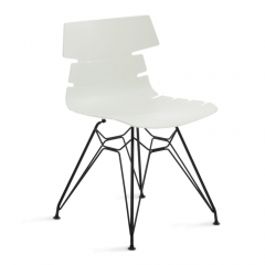 Стул Tetchair HANSEN mod. 622N / 1 шт. в упаковке пластик/металл, 51х47х80 см, высота до сиденья 45 см, белый/черный