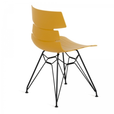 Стул Tetchair HANSEN mod. 622N / 1 шт. в упаковке пластик/металл, 51х47х80 см, высота до сиденья 45 см, оранжевый/черный